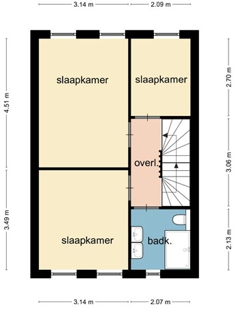 Floorplan - Haspengouw 27, 6162 KE Geleen